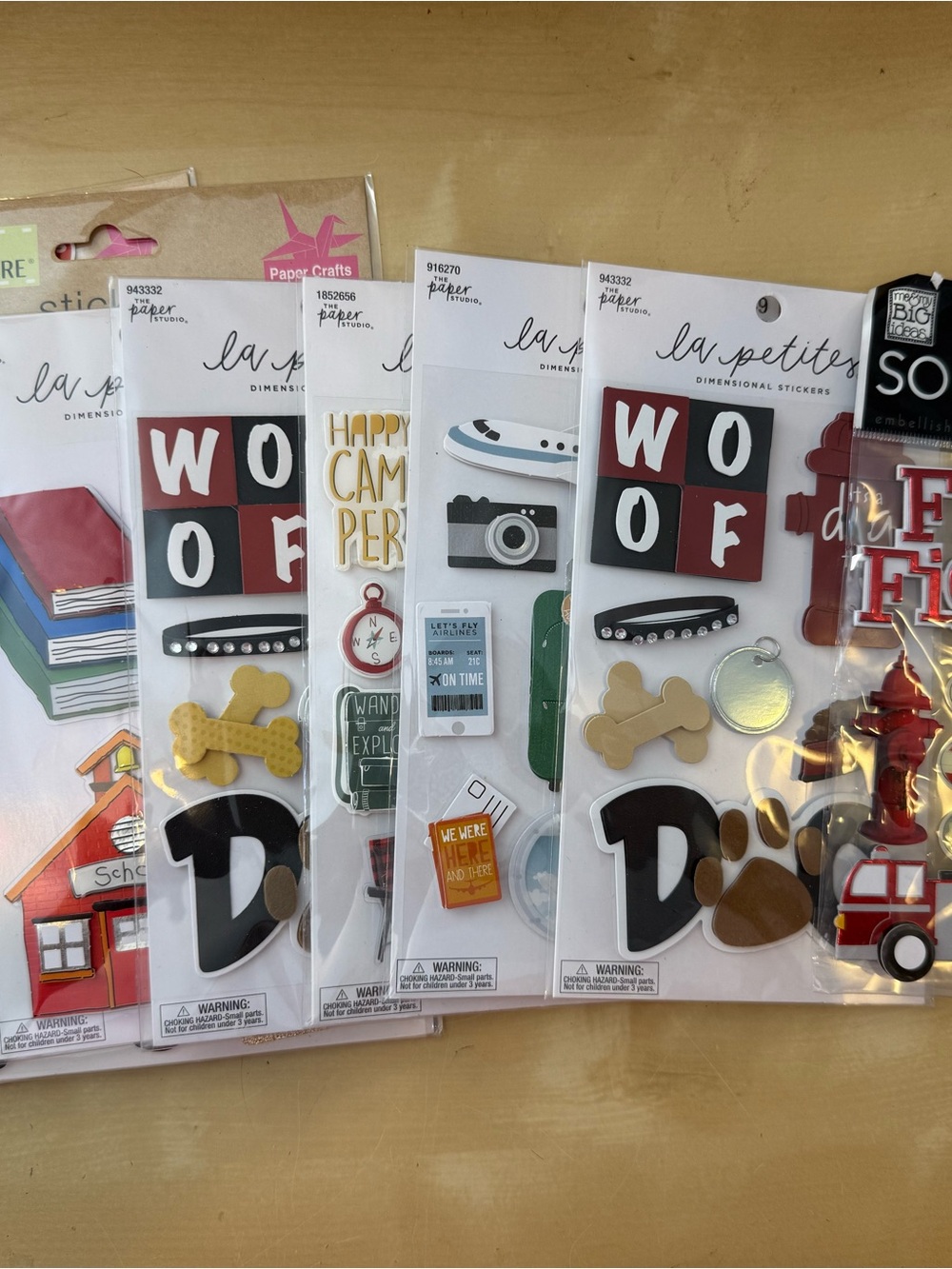 Bundle of scrapbooking stickers